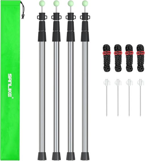 Heavy Duty Telescoping Tarp Poles for Camping and Outdoor Use