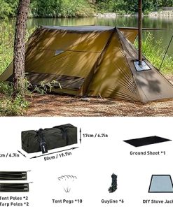POMOLY 20 Ultralight Bushcraft Tent for 1-2 Person Camping 2