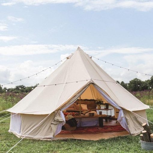 Waterproof Cotton Canvas Family Camping Bell Tent for Dream House - Image 2