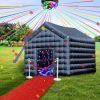 SAYOK Inflatable Nightclub Cube Tent with LED Lights for Parties