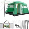 Beach Tent Canopy with 4 Poles UPF50+ Portable Sun Shade for Outdoors 4