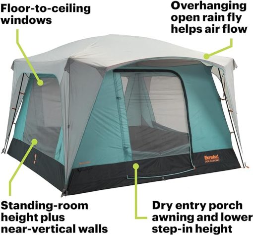 Eureka Jade Canyon X6 3 Season 6 Person Family Camping Tent - Image 2