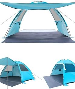 DLUCKY Beach Tent for 6 People, UPF 50 Portable Sun Shade Shelter