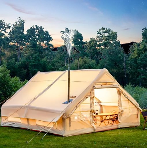 YOLENY Inflatable Camping Tent for 6-12 People with Mesh Windows