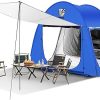 WEKAPO Beach Tent Sun Shelter – Easy Setup Beach Canopy with 4 Sturdy Poles, Large Sandbags and Shovel, 7’1” Tall, Windproof Sun Shade for Backyard and Camping, UPF 50+ Protection 4