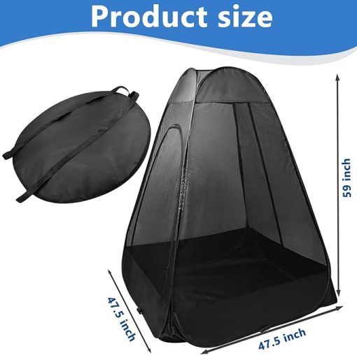 1-Person Pop Up Camping Chair Tent with Mosquito Net and Bag - Image 2