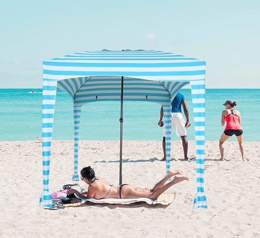 Beach Umbrellas for Sand and Portable Beach Cabana Tent Shelter - Image 2