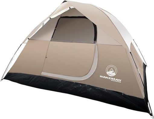 Water-Resistant 4 Person Camping Tent with Removable Rain Fly