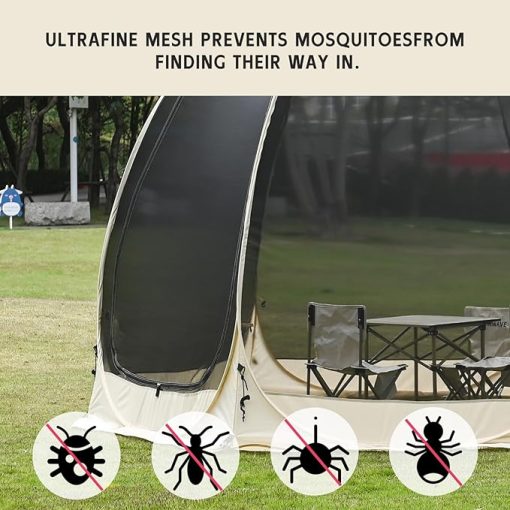 Portable Screen House Tent with Mosquito Net - Instant Pop-Up Gazebo Canopy for Camping, Backyard, Patio & Deck - UV Protection Outdoor Shelter (10'X10'X8.2') - Image 2