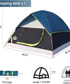 Camping Tent Kit with Dome Tent Sleeping Bags Air Mattresses Hammocks 2