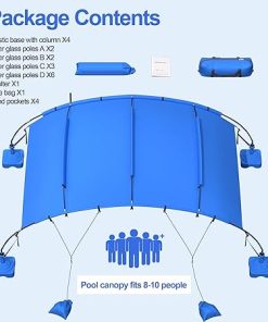 Amphibious Pool Shade Canopy UPF 50 Beach Tent for Swimming Camping 2