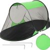 Qipi Beach Cabana – Easy to Set Up Canopy, Waterproof, Portable 6′ x 6′ Beach Shelter, Included Side Wall, Shade with UPF 50+ UV Protection for Kids, Family & Friends 4