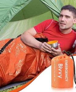 Emergency Sleeping Bag 6 Pack Mylar Bivy Sack Lightweight Waterproof 2