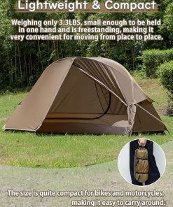 MC TOMOUNT Ultralight Backpacking Tent for 1-2 People Hiking Camping 2