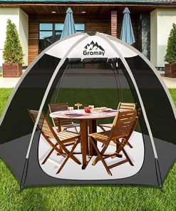 Outdoor Screen House Tent with Floor Mat for Camping and Picnics