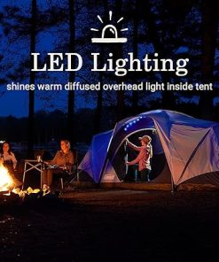 Coleman Skydome Camping Tent with LED Lights for 4/8 Persons 2