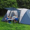 Family Camping Tent for 2-4 People with Porch and Rainfly Shelter