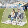Canvas Bell Tent Yurt with Stove Jack Waterproof Glamping Tent 3