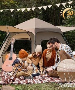 2-3 Person Instant Pop-Up Cabin Tent Lightweight Waterproof Camping 2