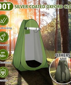 Portable Shower Tent and Toilet Kit for Camping and Outdoor Travel 2