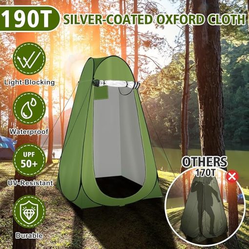 Portable Shower Tent and Toilet Kit for Camping and Outdoor Travel - Image 2