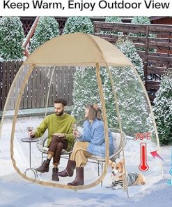 Eighteentek Sports Tent 7’X4’X6.5’H, Instantly Pop-up Shelter Providing Protection from Cold, Wind, Rain, 540° Panoramic Clean Bubble Tent for Sports Events, Camping, Fishing, Cheering, Parades 2