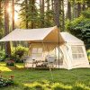 HIKERGARDEN 10 Person Camping Tent – Portable Easy Set Up Family Tent for Camp, Windproof Fabric Dome Tent Outdoor for Hiking, Backpacking, Traveling-14’x11’x74in(H) 3