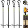 Heavy Duty Ground Anchors 1000lbs Screw in Swing Set Anchors 4 PCS