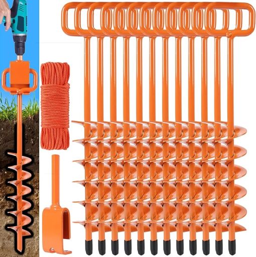 Heavy Duty Tent Stakes with Ground Anchor Screws for 2025