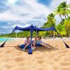Family Beach Tent with UPF50+ Sun Shelter and Carrying Bag 10×10 FT 4