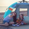 LET’S CAMP Pop Up Beach Tent for 2 Person,Easy Setup Sun Shelter,UV Protection with Extended Zippered Porch(Blue)