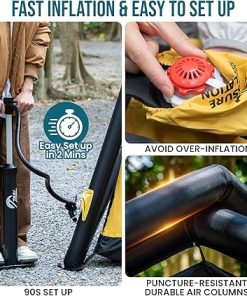Inflatable Camping Tent for 4-8 People with Hand Pump Easy Setup 2