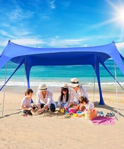 Beach Tent Camping Sun Shelter with UPF50+ and 8 Sandbags for Shade