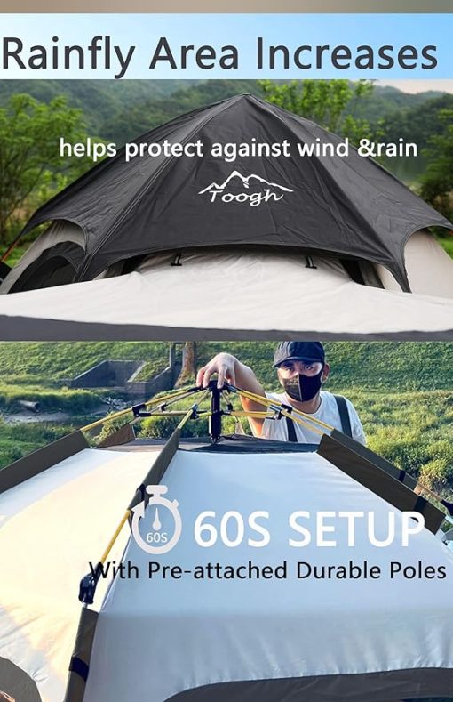 Easy Setup Waterproof 2-3 Person Camping Tent for Outdoor Adventures - Image 2