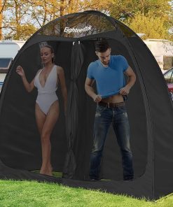 EighteenTek 2-Room Pop Up Shower Tent for Camping and Privacy 2