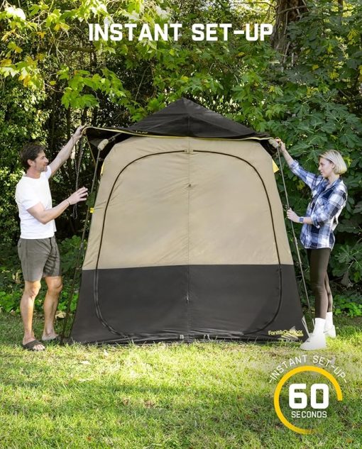 Fanttik Outdoor Zeta A2 Pro Shower Tent Two Rooms Instant Setup - Image 2