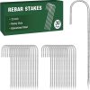 30 Pack 12 Inch Heavy Duty Rebar Stakes for Tent and Garden Use