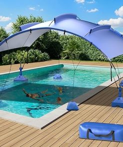 Amphibious Pool Shade Canopy UPF 50 Beach Tent for Swimming Camping
