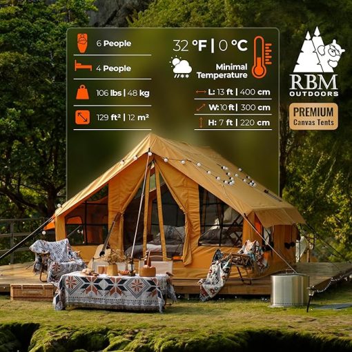 Panda Inflatable Camping Tents with Stove Jack for Easy Setup - Image 2