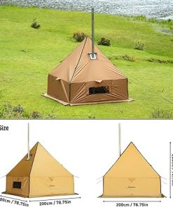 Firehiking Camping Hot Tent with Stove Jack Outdoor Wall Teepee Tent 2