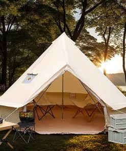 Luxury Cotton Bell Tent Yurt Canvas Tent with Stove Jack for 4 to 8 People