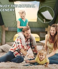 Inflatable Camping Tent with Pump and Stove Jack for 4-6 People 2