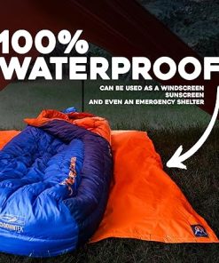 Ultralight Waterproof Tarp for Camping and Survival 54×72 Inches Orange 2