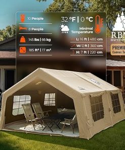 Rbm Outdoors Inflatable Tents with Stove Jack for Camping 2-10 Person 2