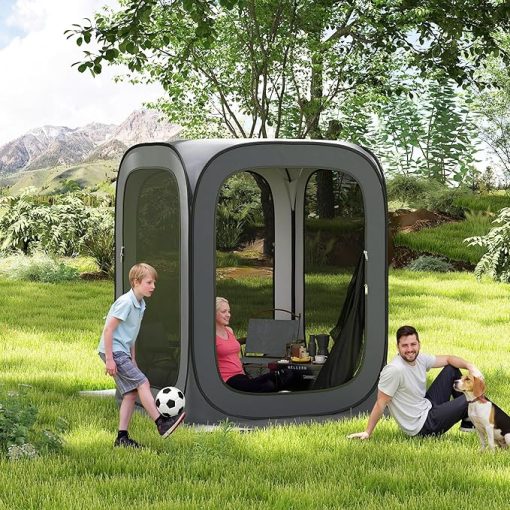 Outsunny 6x6 Pop Up Screen Tent Portable Gazebo with UPF50 Oxford Cloth - Image 2