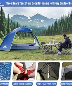 ThreeBears Waterproof 2-Person Camping Tent Lightweight Easy Setup 2