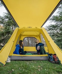 KAZOO Waterproof 3 Person Camping Tent with Easy Setup and Sun Shade 2
