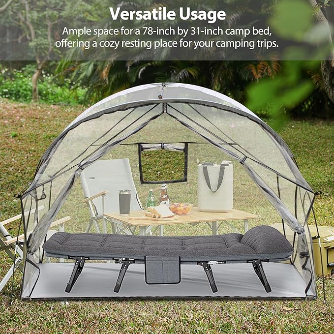 All-Weather Ultra-Stable Sport Camping Tent Fits 3 Chairs or Bed 2 All-Weather Ultra-Stable Sport Camping Tent Fits 3 Chairs or Bed - Image 2