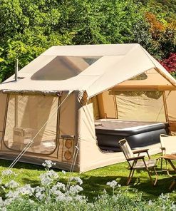 Large Inflatable Camping Tent for 6 to 12 People with Mosquito Net