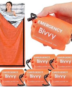 Emergency Sleeping Bag 6 Pack Mylar Bivy Sack Lightweight Waterproof